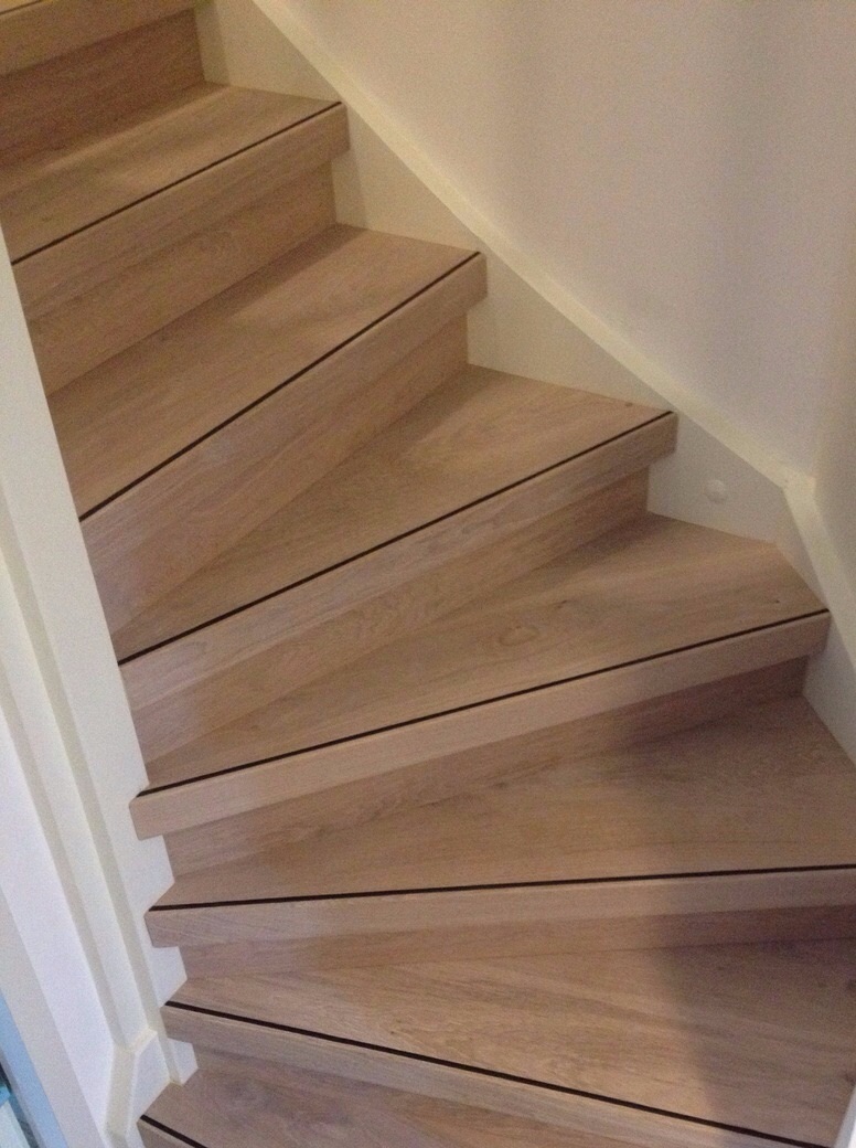 Traprenovatie Eiken wit olie